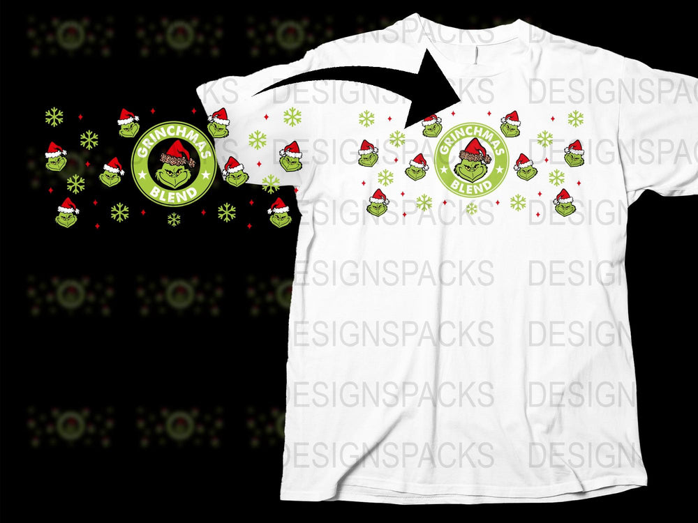 Festive Christmas T-Shirt, Santa Claus Graphics, Holiday Apparel, Unique Benchman Blend Design