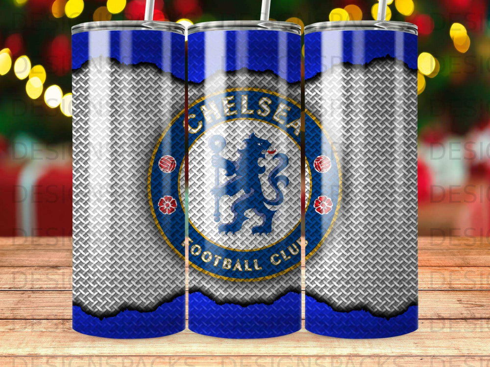 Chelsea Football Club logo with distressed diamond plate texture.