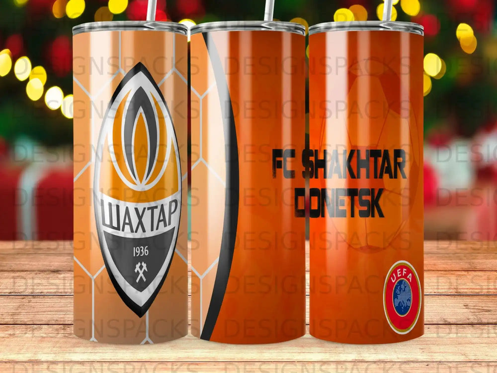 Shakhtar Donetsk FC tumbler with team logo, crest, and "1986".