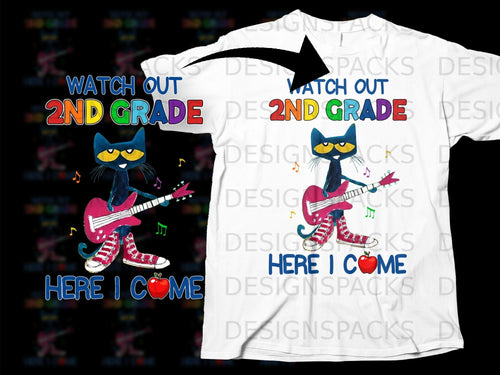 Pete the Cat plays guitar with text 
