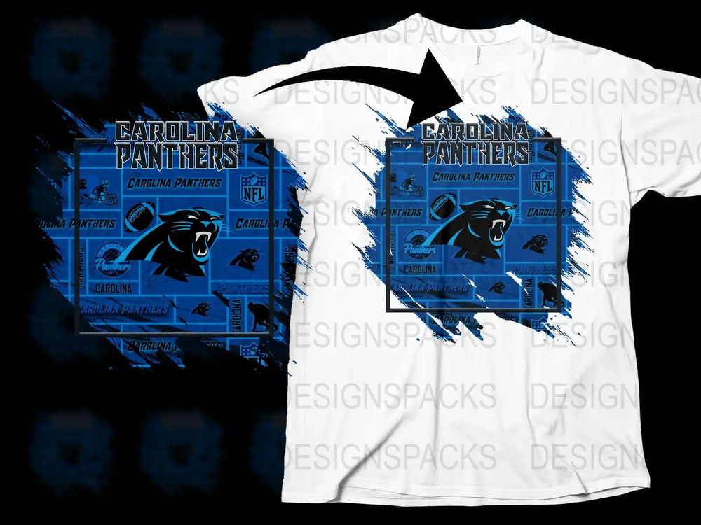 Carolina Panthers NFL Team Logo Graphic T-Shirt, Unisex White Sports Tee