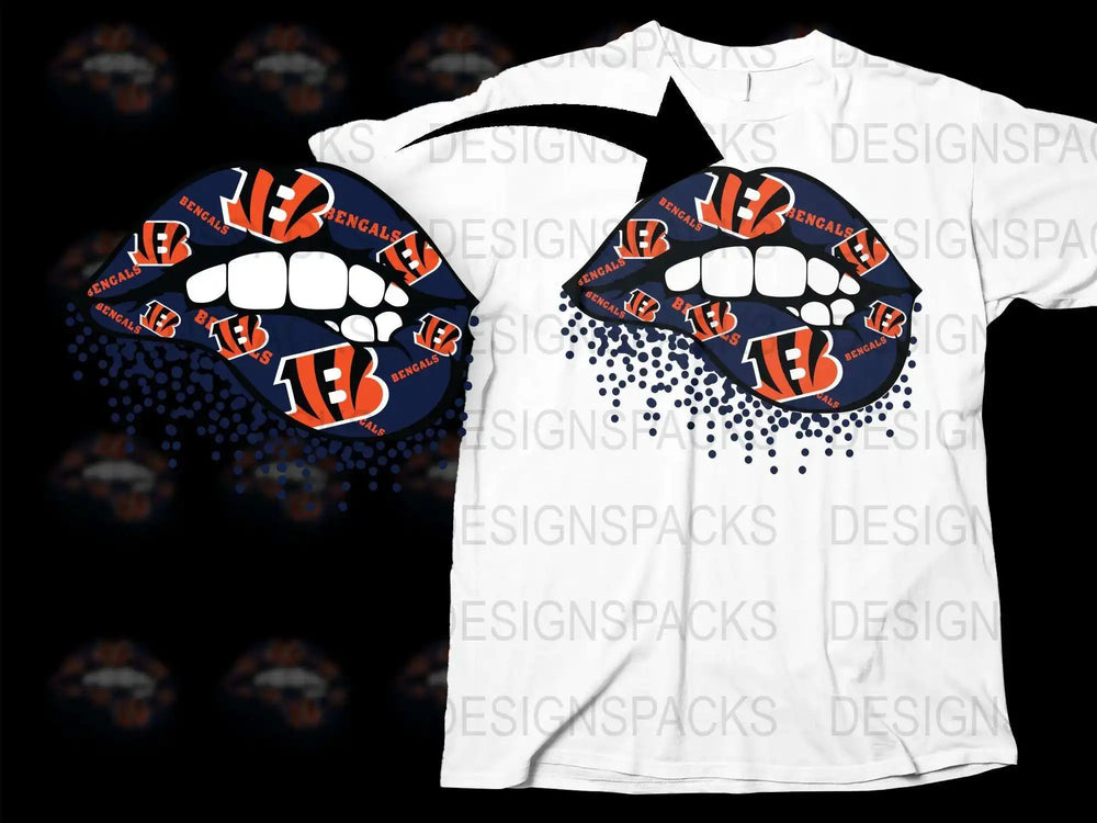Cincinnati Bengals Inspired Graphic T-Shirt, Football Team Fan Apparel, Black and Orange Design.