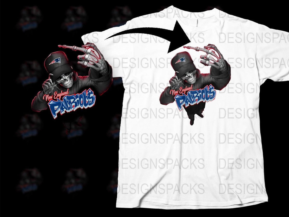 New England Patriots Fan T-Shirt, Hip Hop Style Graphic Tee, Football Apparel for Men and Women