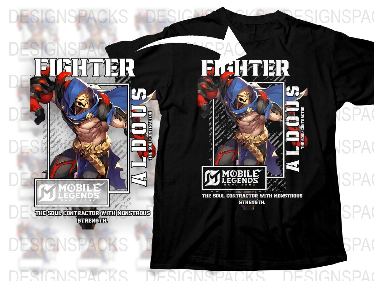 Mobile Legends Fighter Spooky T-Shirt, Graphic Tee, Gamer Apparel, Cool Character Shirt, Gift for Gamers