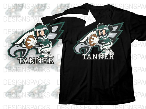 Personalized Tanner Football Mascot T-Shirt, Custom Sports Team Shirt, Graphic Tee for Fans, Casual Athletic Apparel
