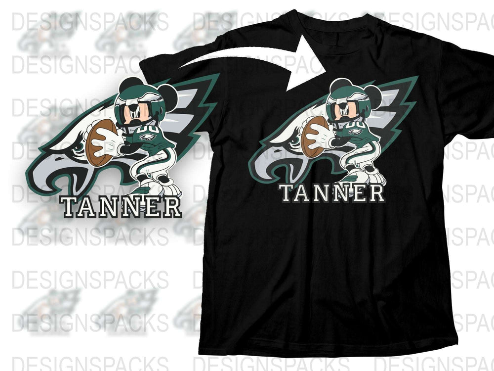 Personalized Tanner Football Mascot T-Shirt, Custom Sports Team Shirt, Graphic Tee for Fans, Casual Athletic Apparel