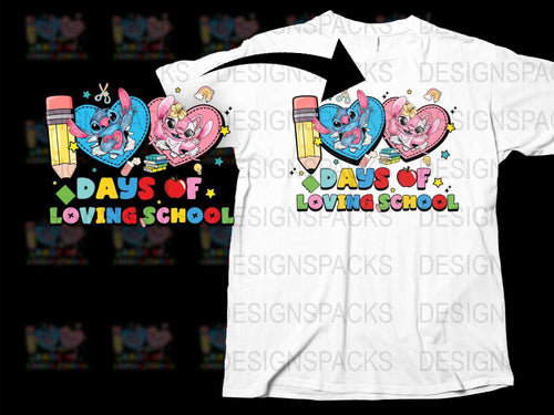 Kids School Love T-Shirt, Cute Cartoon Heart and Pencil Design, Colorful Back to School Tee for Children, Unisex Graphic Shirt