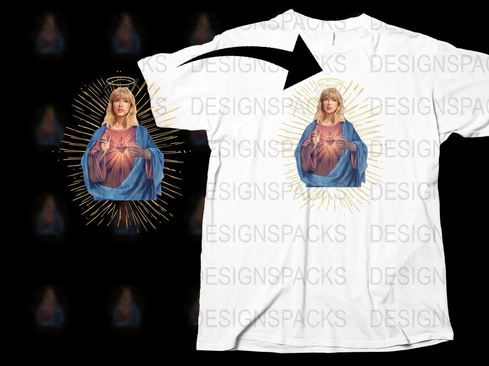 Renaissance Art Graphic T-Shirt, Sacred Heart Virgin Mary Design, Unisex Religious Tee, Spiritual Gift Idea, All Sizes Available
