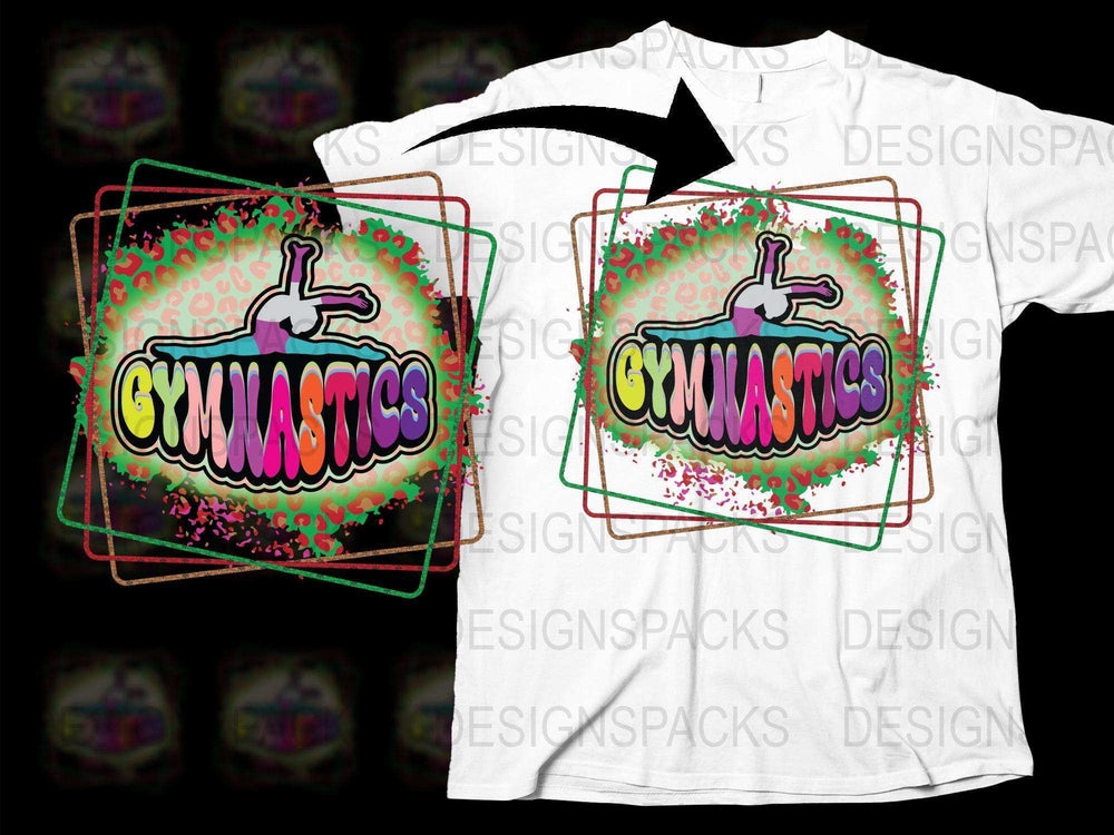 Colorful Gymnastics T-Shirt, Girls Boys Sports Tee, Youth Athletic Apparel, Vibrant Gymnast Graphic Design