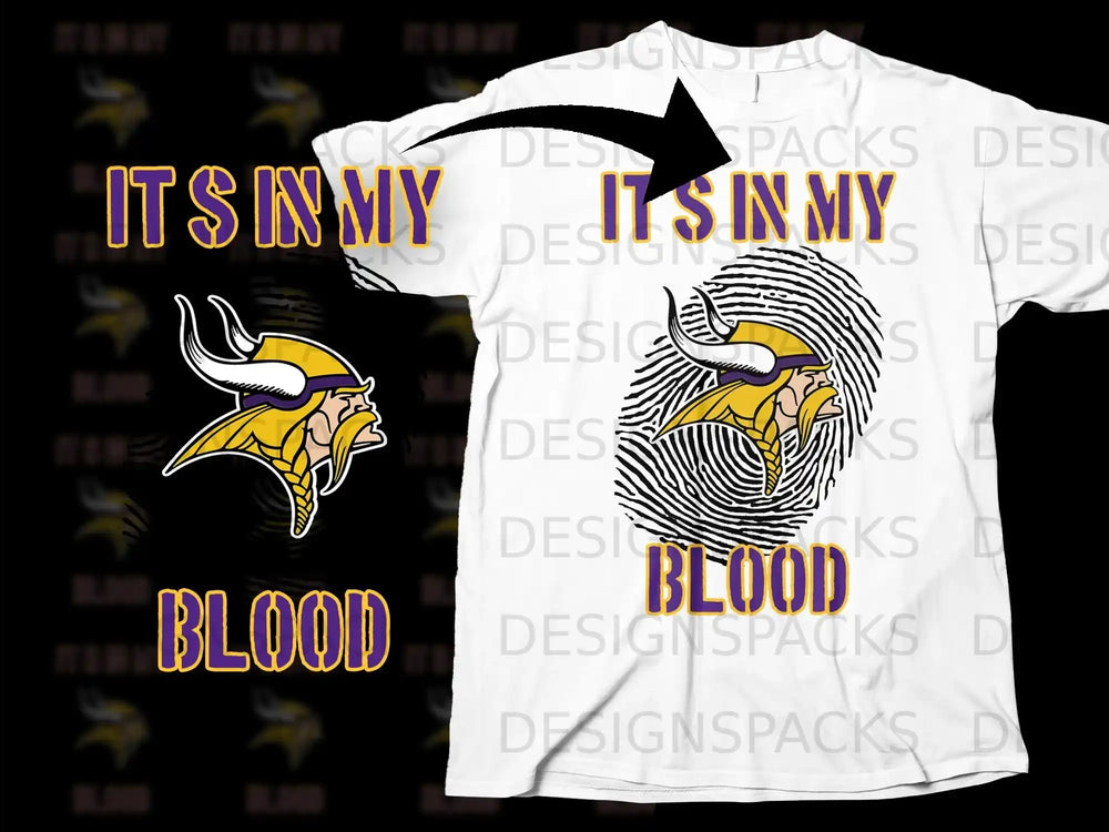 It's in My Blood Viking Pride Tee Shirt