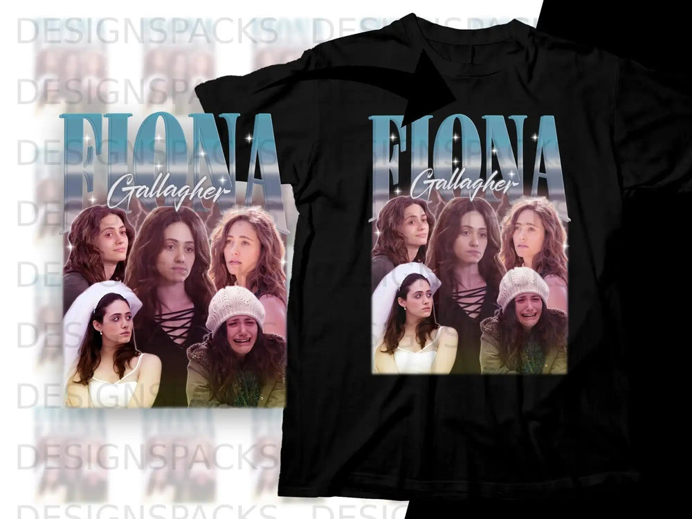 T-shirt featuring Fiona Gallagher with various expressions, some with wedding veil.
