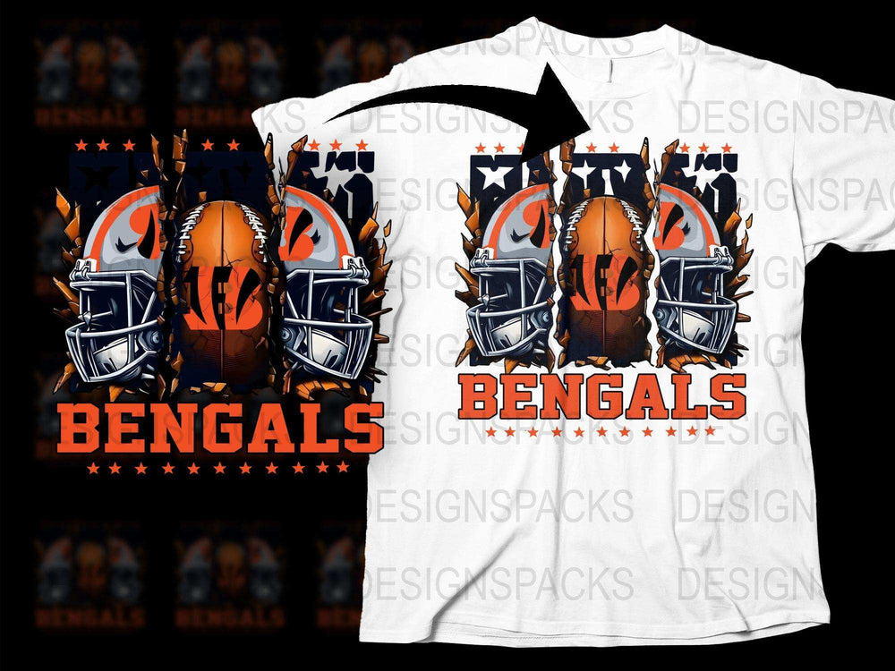 Cincinnati Bengals Inspired Graphic T-Shirt, Football Team Fan Apparel, Sports Tee, Unique Gift Idea