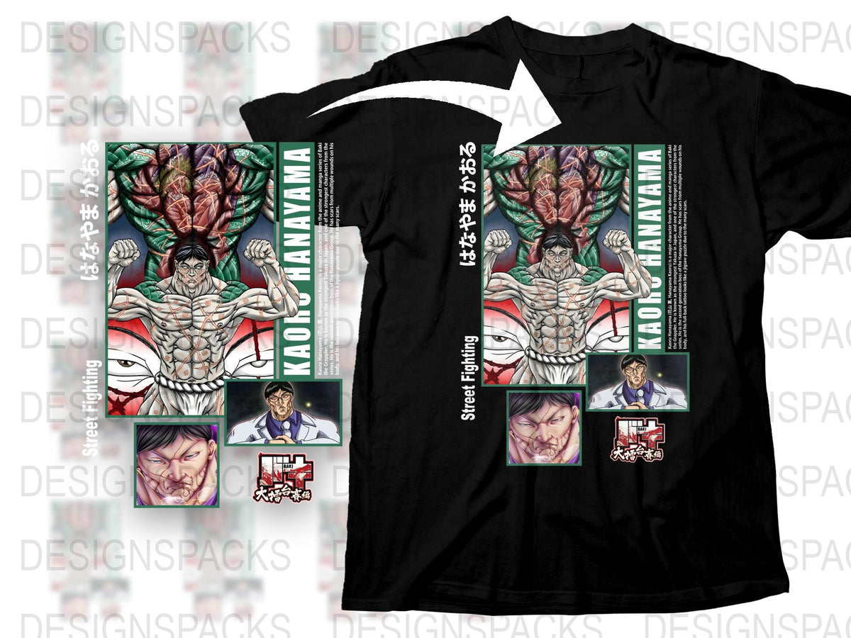 Anime Inspired Graphic T-Shirt, Colorful Kaido Character Design, Casual Cotton Tee, Unique Manga Art Shirt