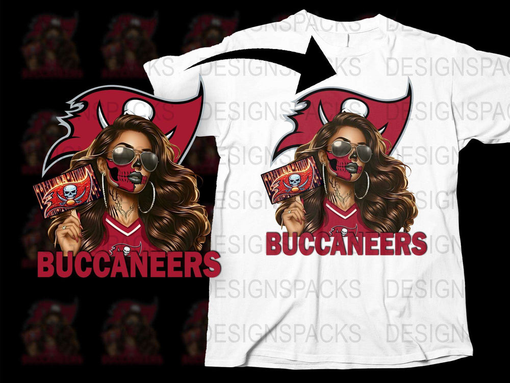 Graphic Buccaneers T-Shirt, Stylish Sports Fan Apparel, Cool Pirate Design Tee, Unique Football Merchandise