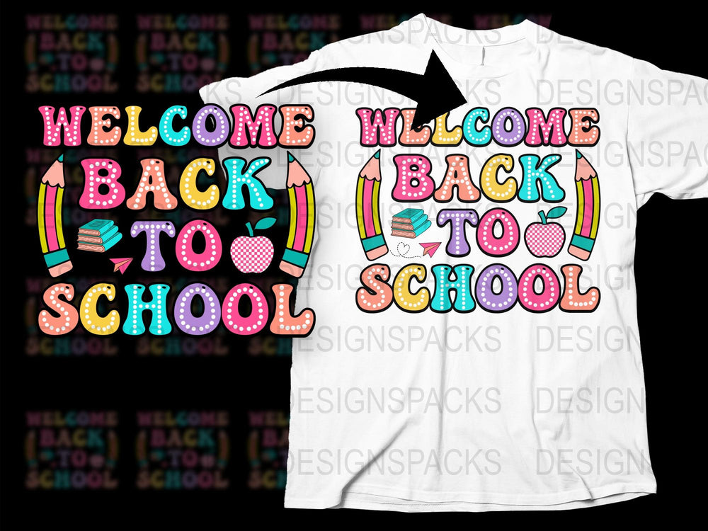Welcome Back to School T-Shirt, Colorful Teacher's Tee, First Day of School Outfit