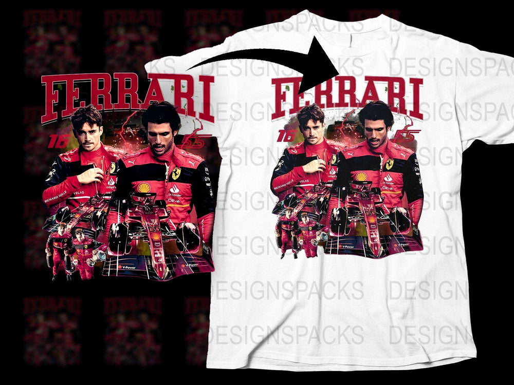 Ferrari F1 Inspired T-Shirt, Vintage Racing Team Graphic Tee, Collector's Edition Automotive Apparel