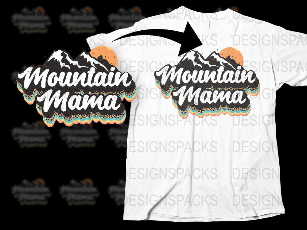 Mountain Mama T-Shirt, Nature Inspired Graphic Tee, Hiking Adventure Casual Wear, Unisex Cotton Shirt