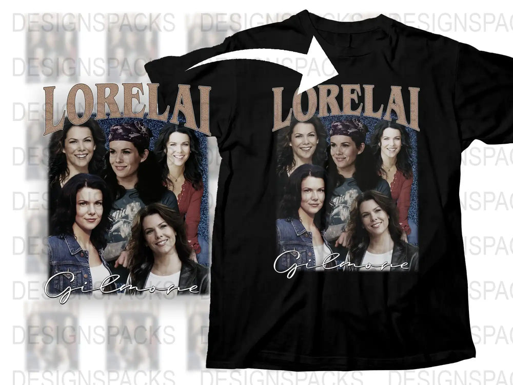 Lorelai Gilmore T-Shirt, Vintage Style Graphic Tee, Gilmore Girls Fan Gift, Multiple Poses, Women's Fashion Top, TV Show Merchandise