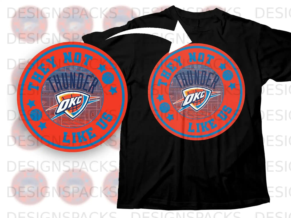 They Not Like Us Thunder OKC Graphic T-shirt