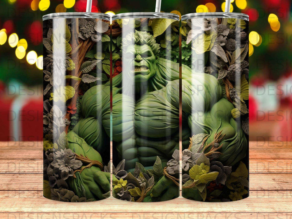 Hulk character in jungle setting, full body front view.