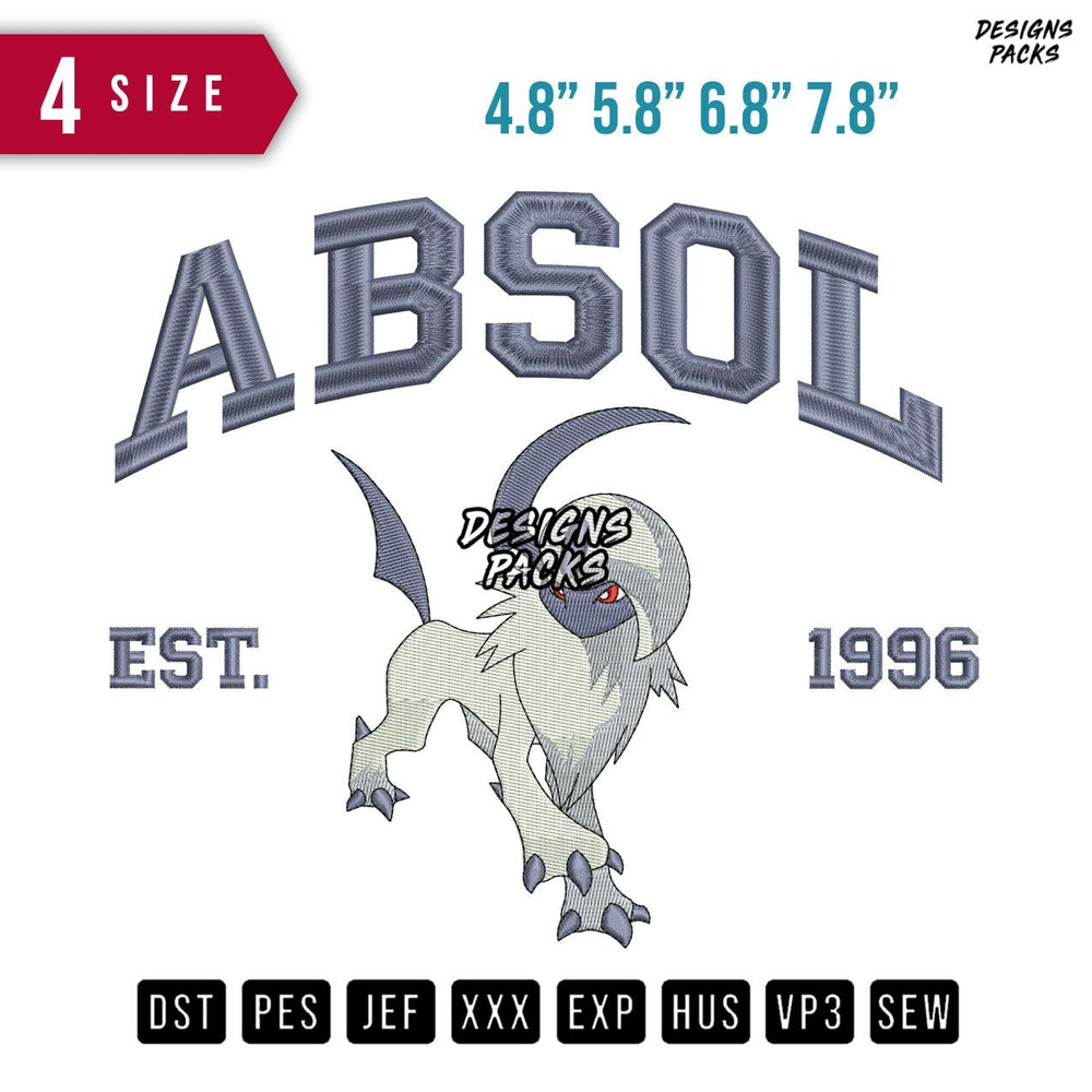 Absol Est Embroidery Design