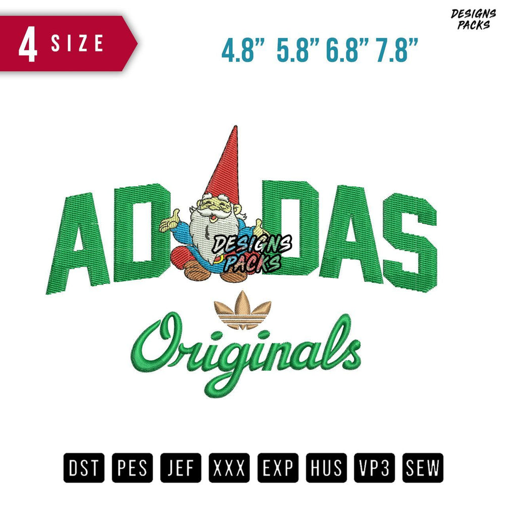 Sport Brand Gnome Embroidery Design