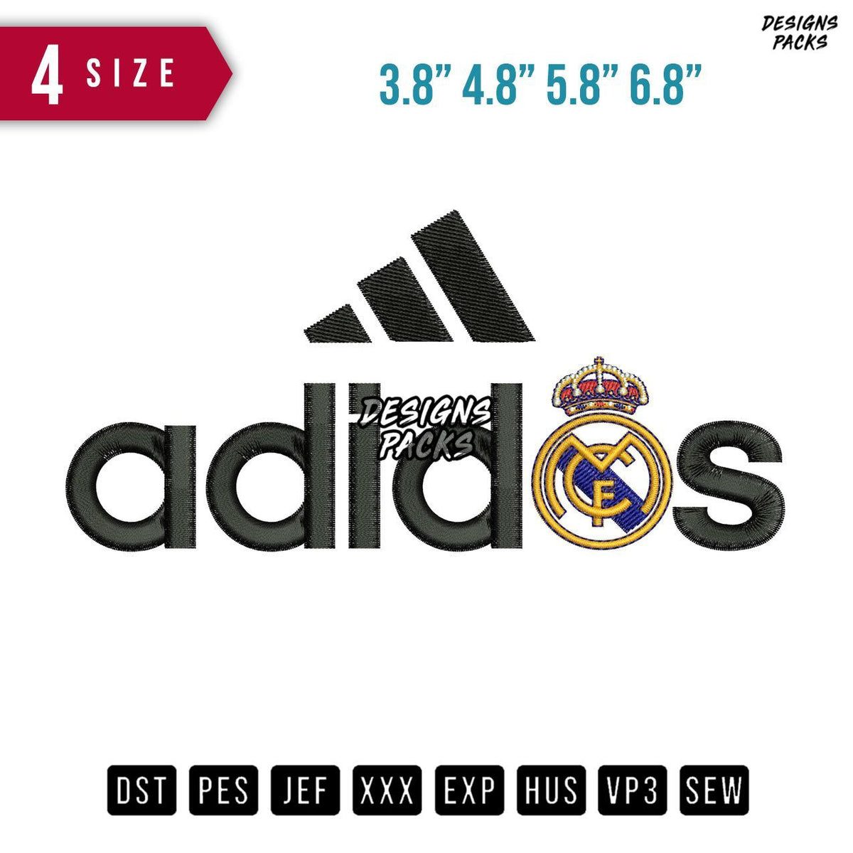 Sport Brand Real Madrid Embroidery Design