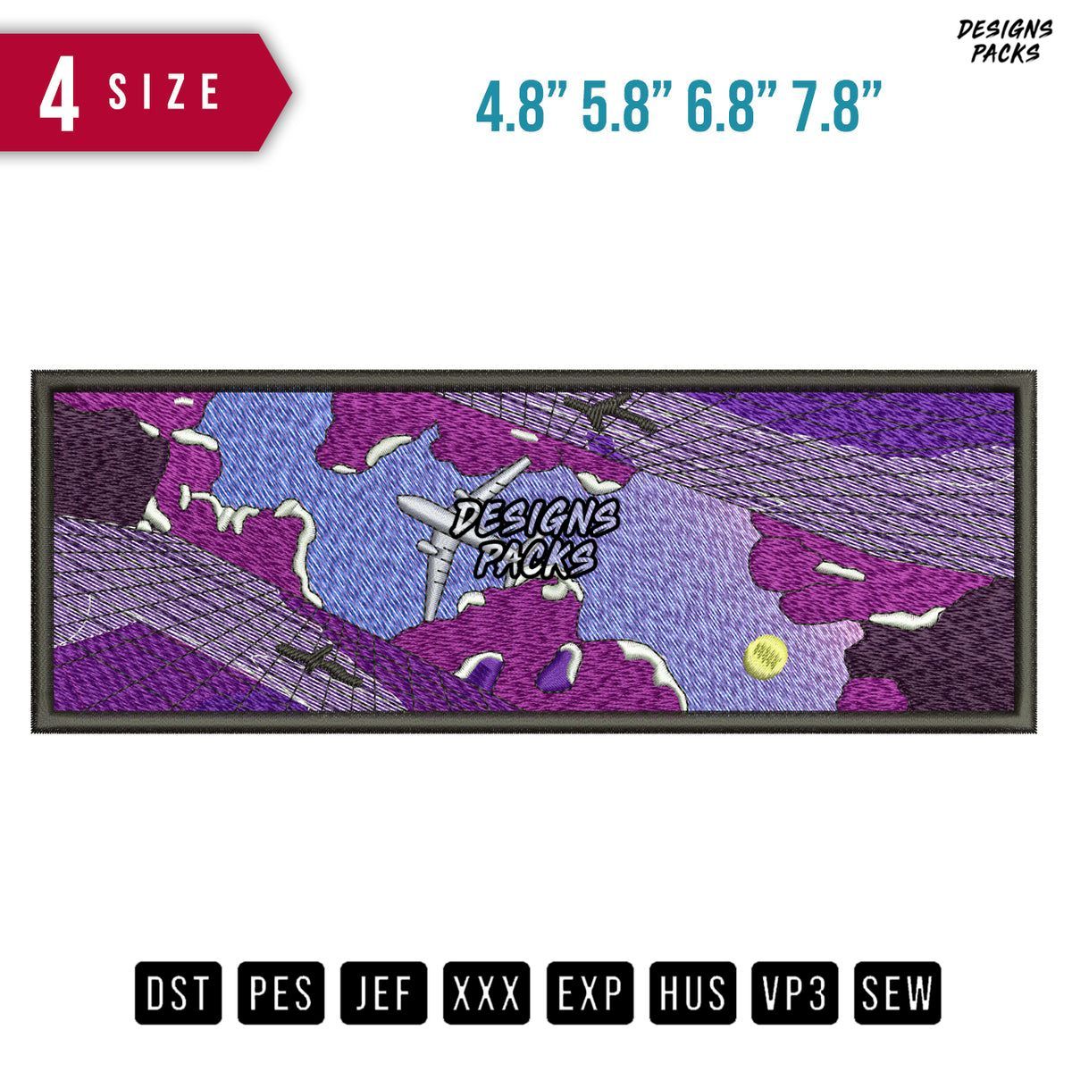 Aircraft Embroidery Design