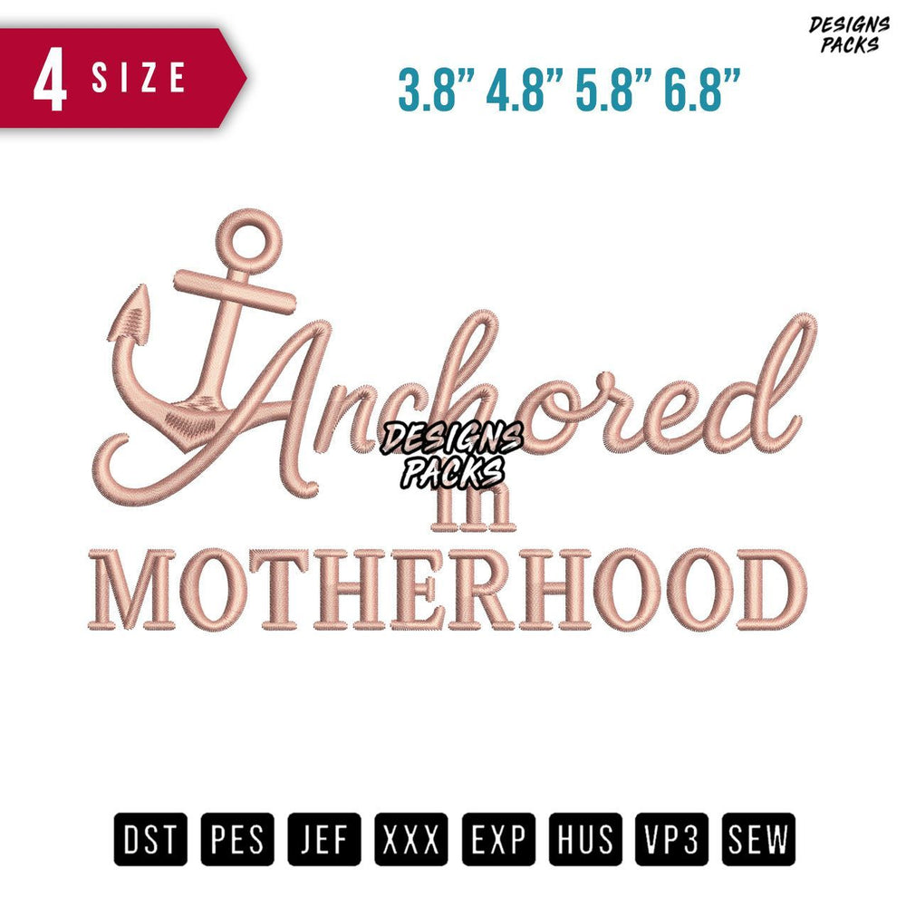 Anchored In Embroidery Design