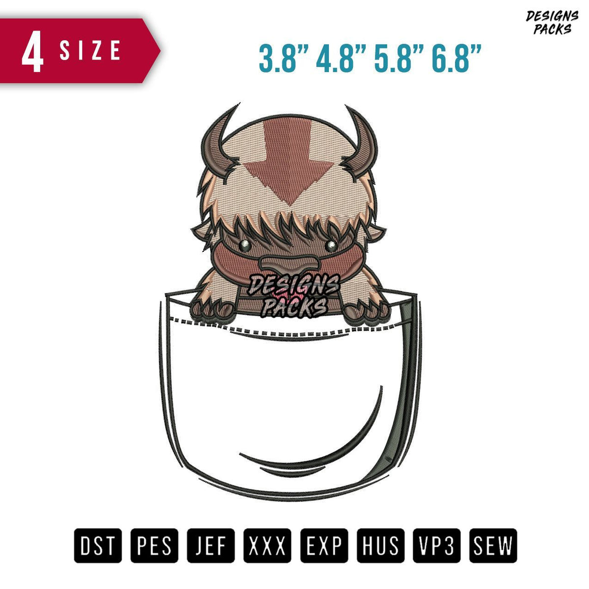 Appa Face Embroidery Design