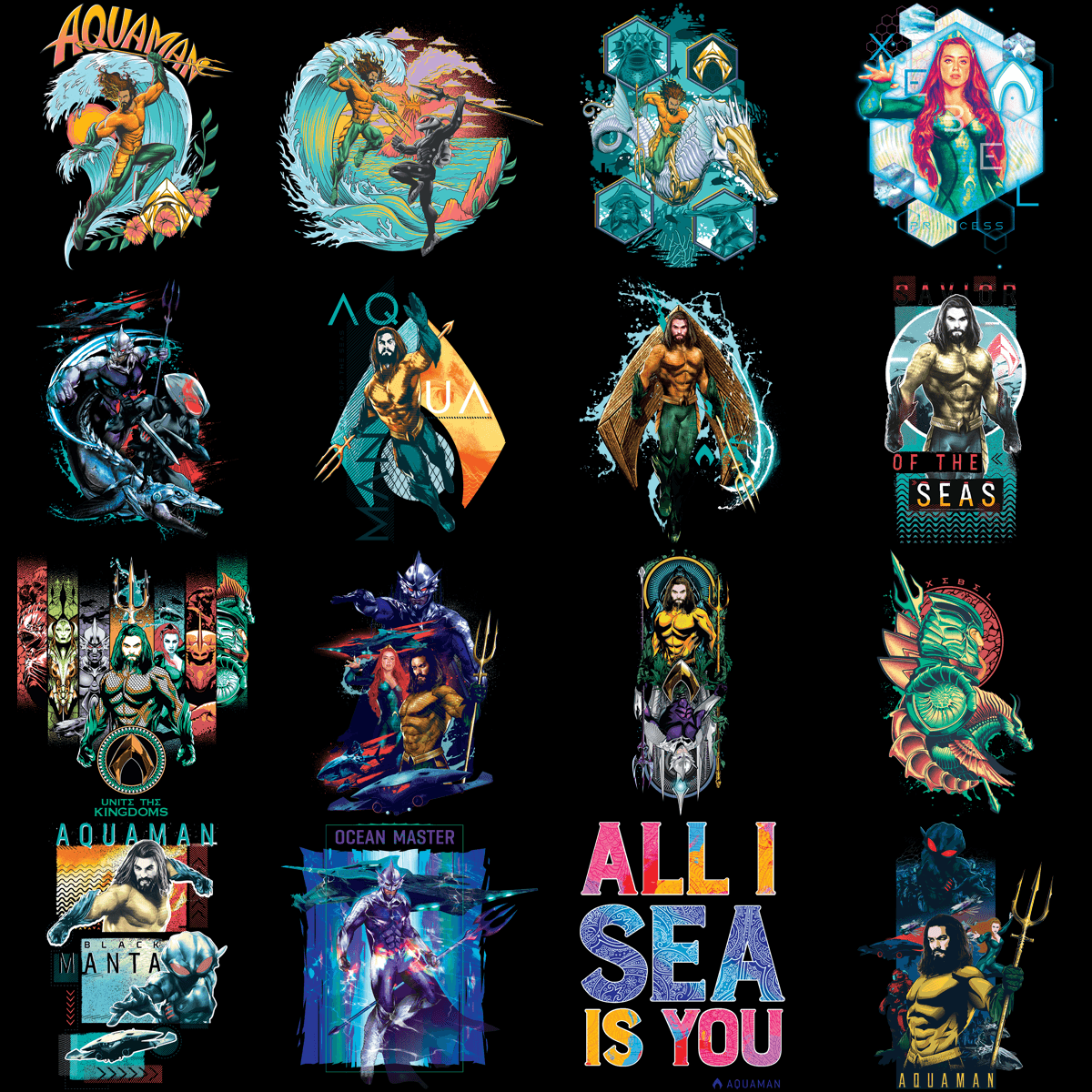 30 Aqua Super Hero Movie Designs Bundle PNG