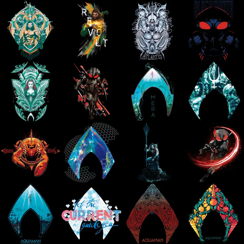 30 Aqua Super Hero Movie Designs Bundle PNG