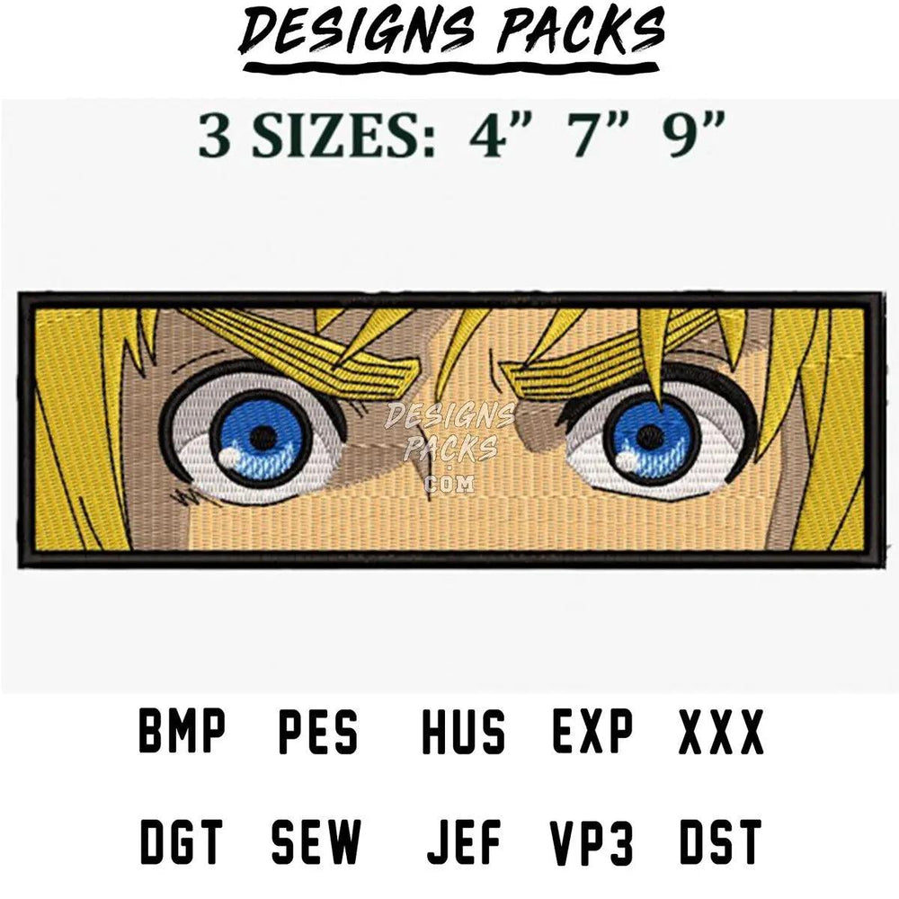 Armin Rectangle Anime Embroidery Design designspacks