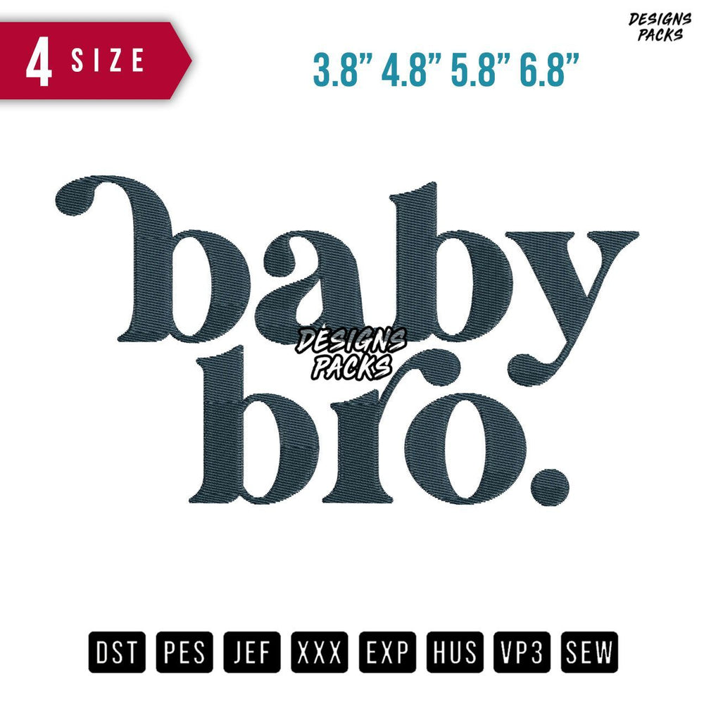 Baby Bro Embroidery Design