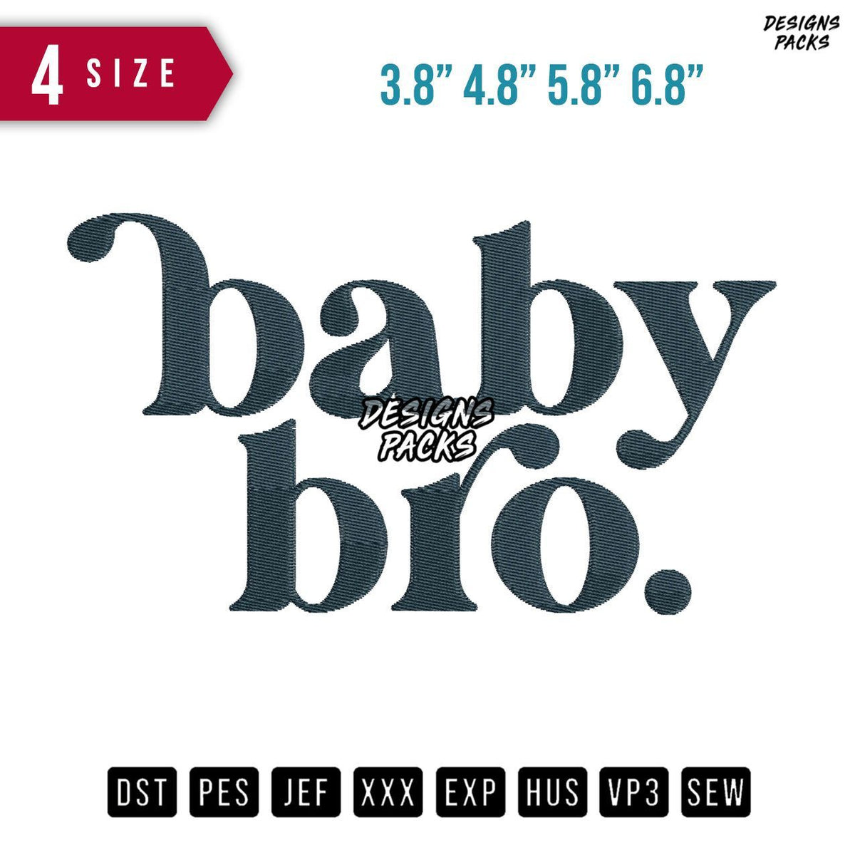 Baby Bro Embroidery Design