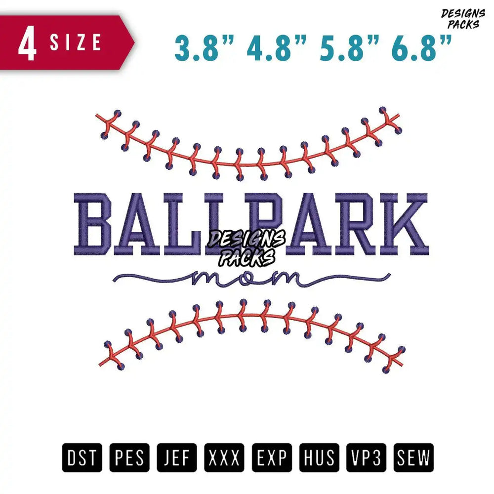 Ballpark Embroidery Design