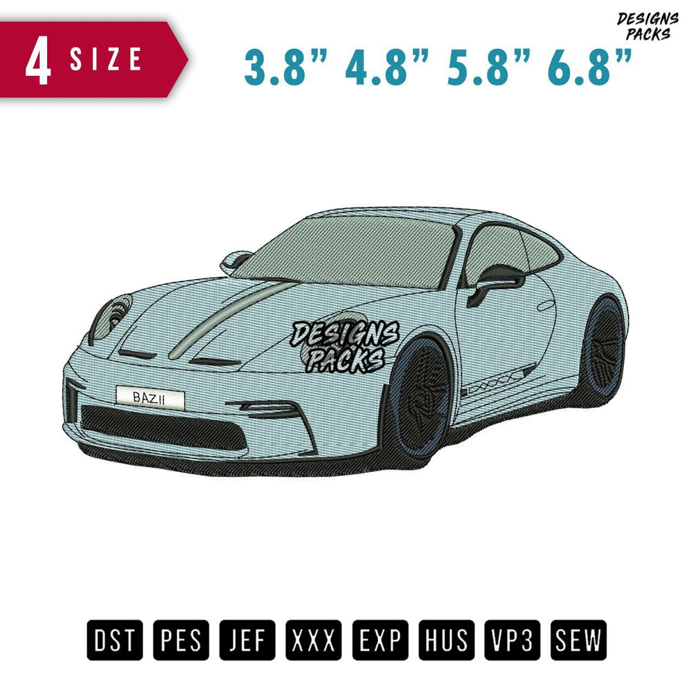 Baz Car Embroidery Design