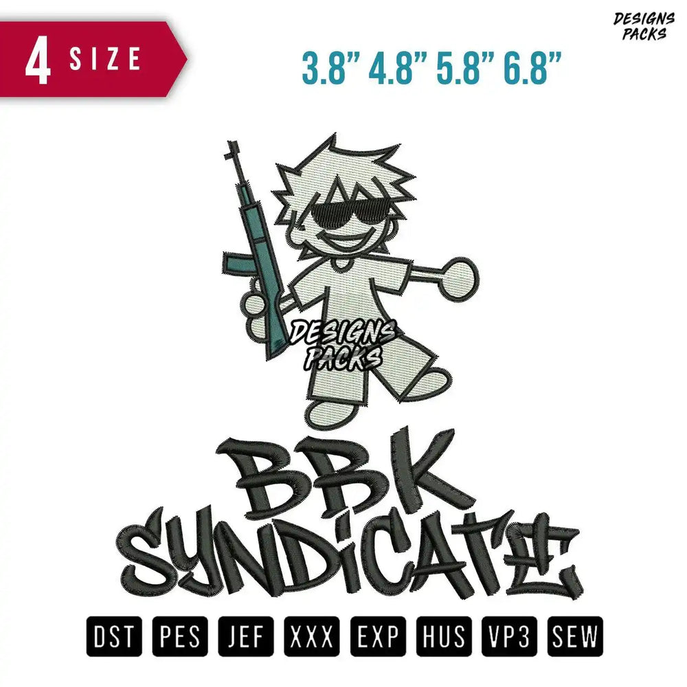 Bbk Syndicate Embroidery Design