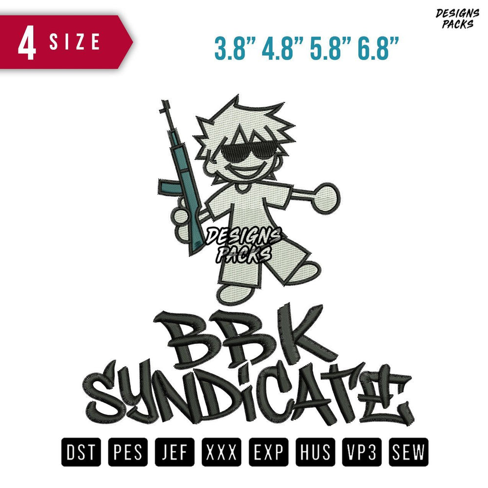 Bbk Syndicate Embroidery Design