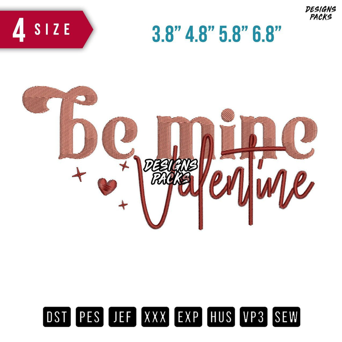 Be Mine Valentine Embroidery Design
