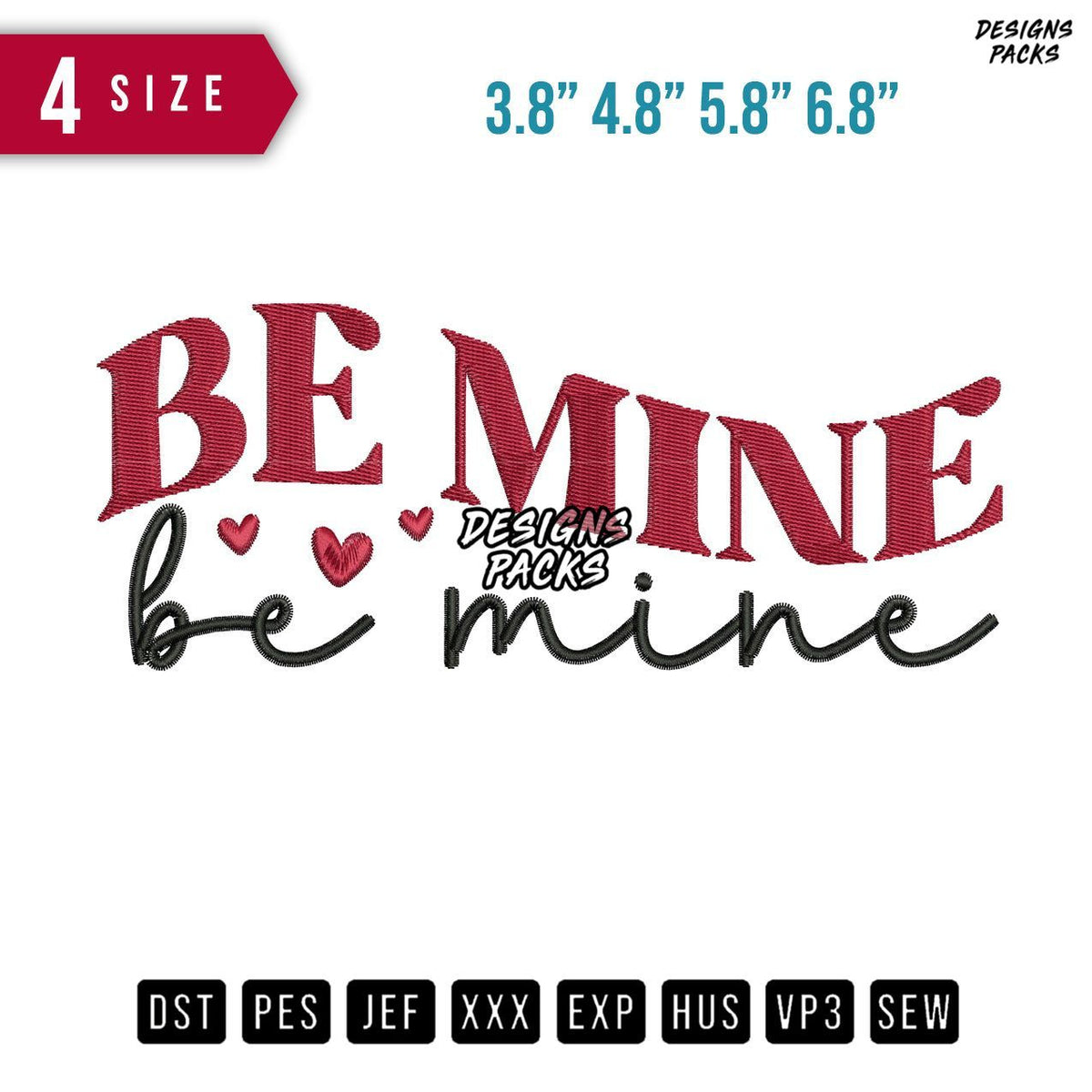 Be Mine Embroidery Design