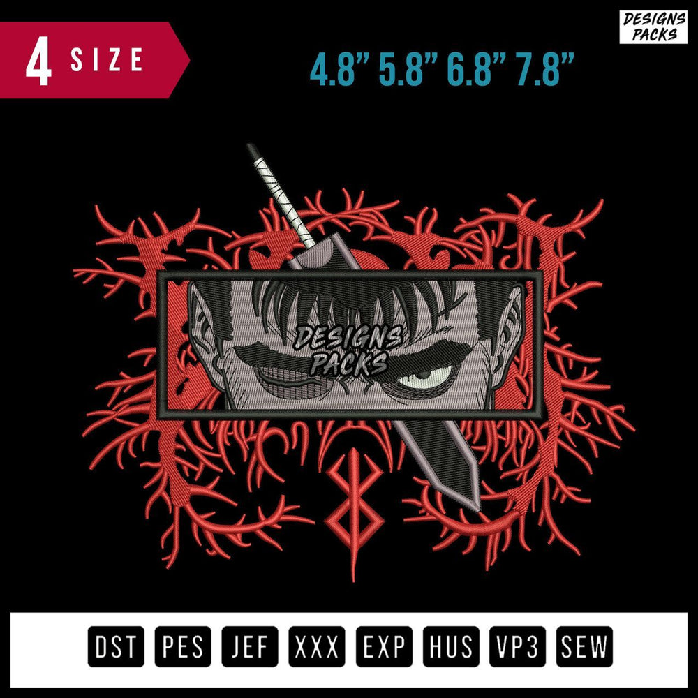 Berserk Rec Sword Embroidery Design