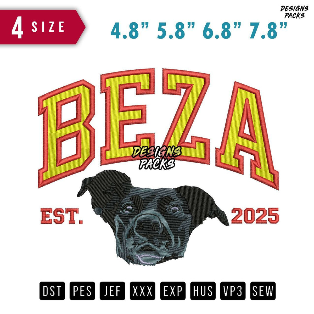 Beza Dogs Embroidery Design