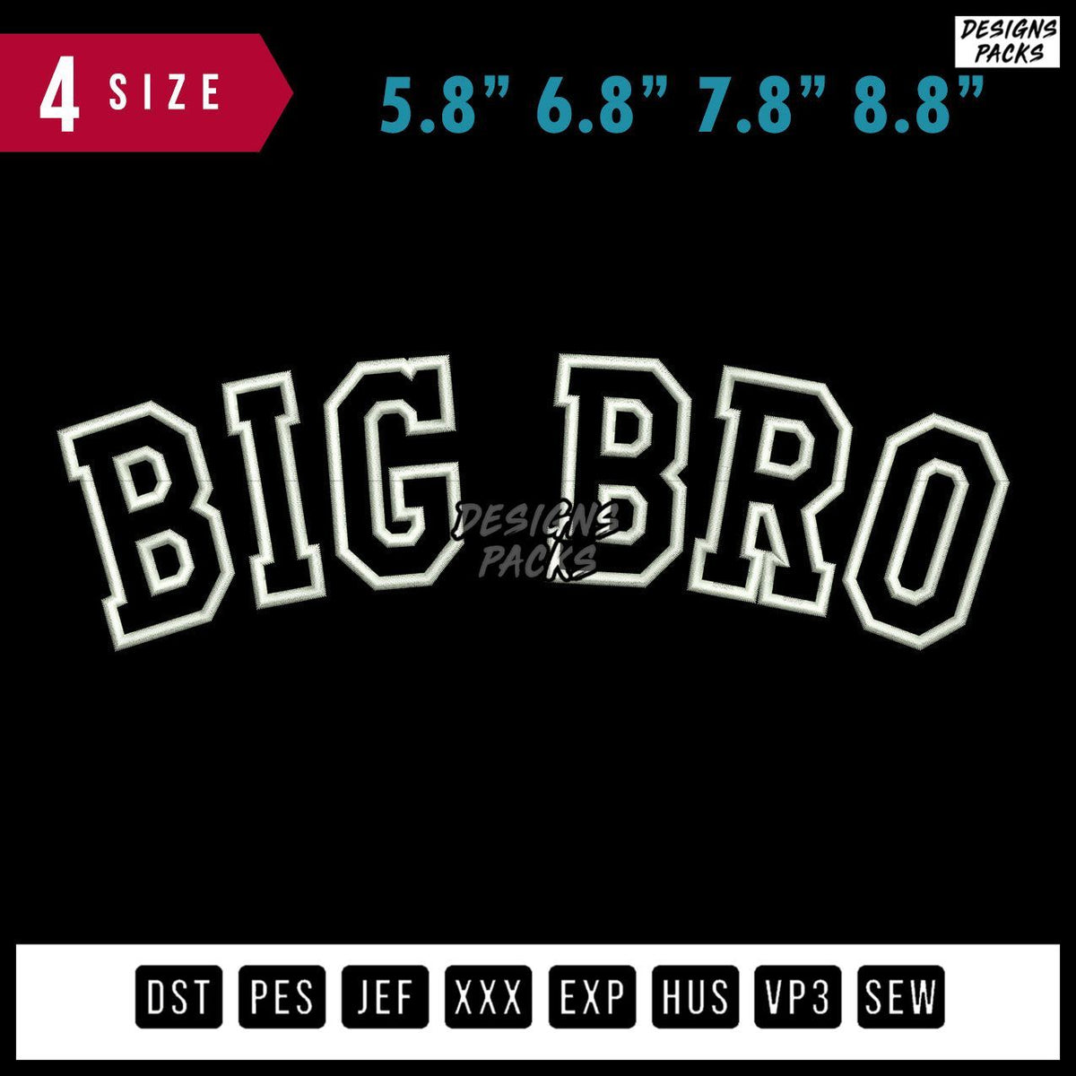Big Bro Applique Embroidery Design