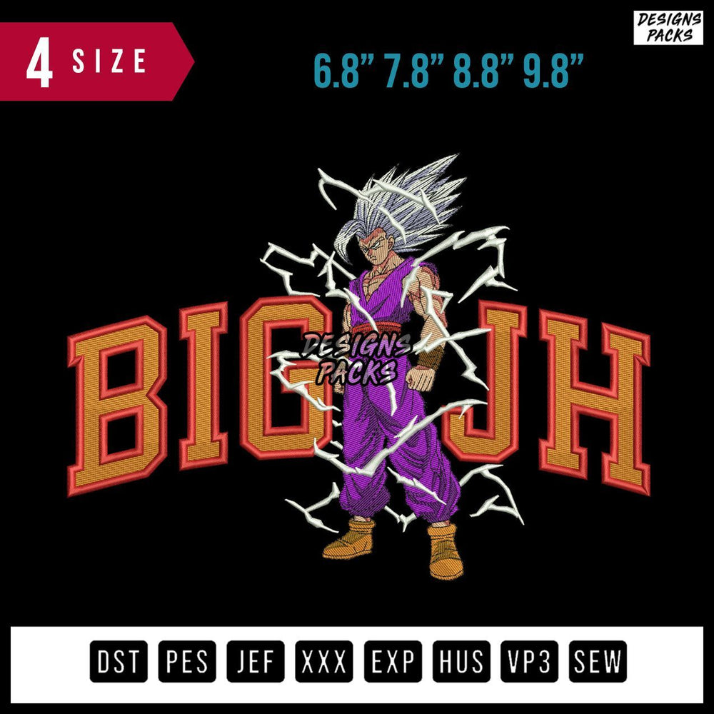 Big Jh Dragon ball Embroidery Design