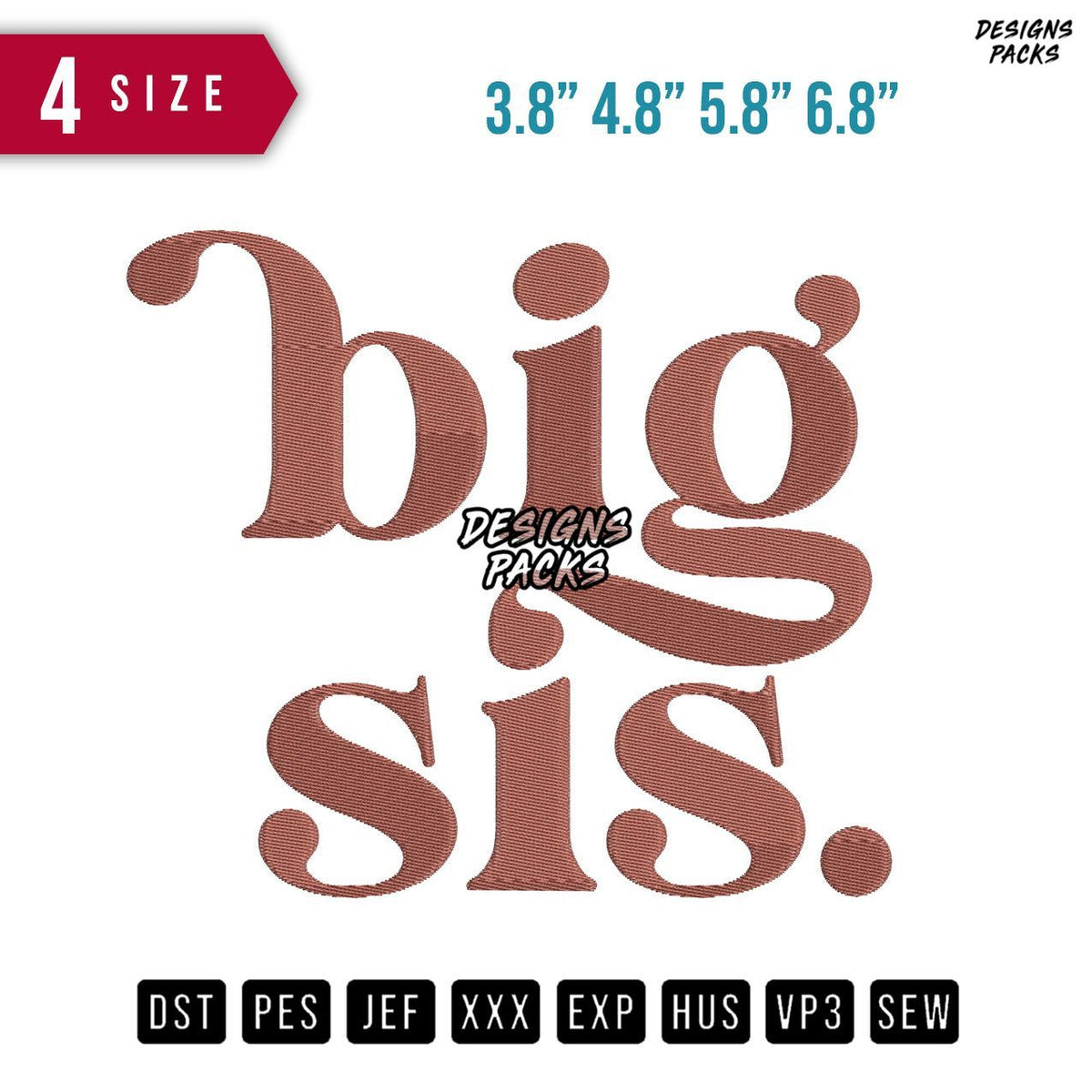 Big Sis Embroidery Design