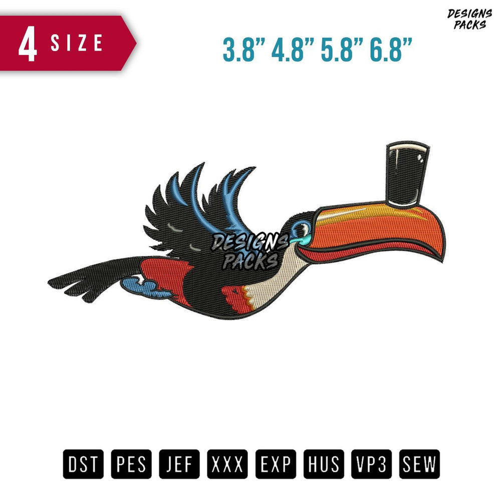Bird Tukan Embroidery Design