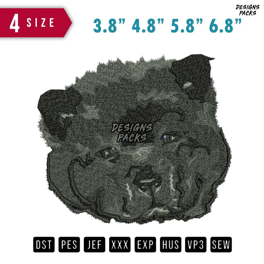 Black Little Dogs Embroidery Design