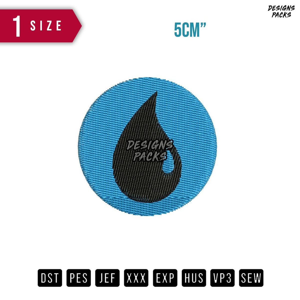 Blue Mana Embroidery Design