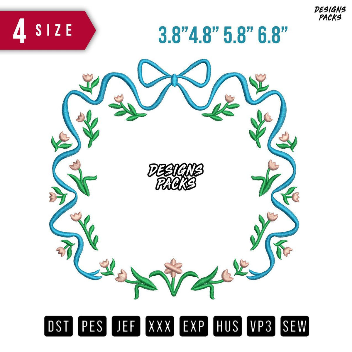 Border Ribbon Embroidery Design